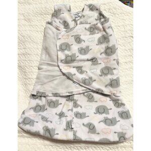 Halo Fleece Sleepsack Swaddle Elephant Print Newborn 6-12 Lbs